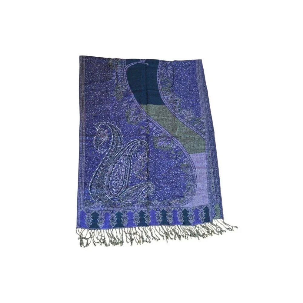 pashmina fringed jacquard
